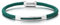 COOLSTEELANDBEYOND Fina Verde Náutico Marina Yate Cuerda Pulsera, Pulsera Tejido de Hombre Mujer con Acero Colgantes, Cierre Magnético