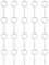 20Pcs Stainless Steel Eyes Screw Tapping Eyelet Screw Eyes Bolts For Wood Securing Cables Wire Hammock Stand