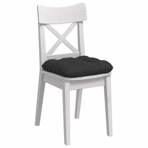 vidaXL Sitzkissen 4 STK. Mikrofaserstoff Schwarz 45 x 45 cm