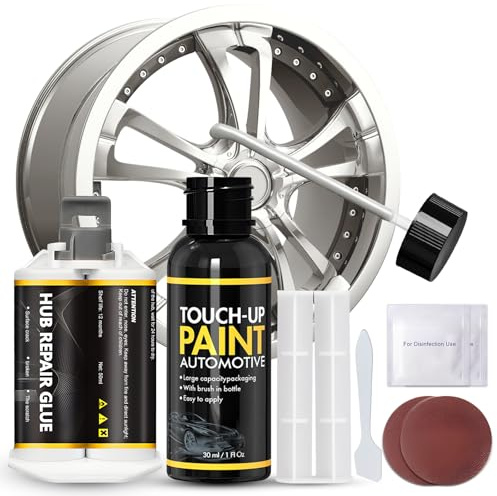 NoxGule Peinture Jante, Peinture Jante Alu, Vernis Jantes Aluminium, pourReparer les Rayures, Bosses en Alliage, Convient aux Voitures, Motos, Velo(Gris Argenté)