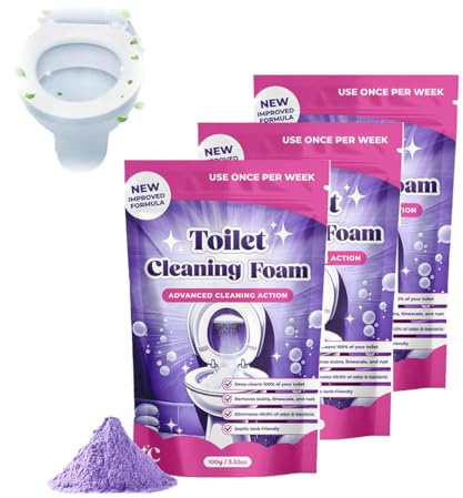FIZZCLEAN 2026 Neuest Toilettenreiniger - Extrem Stark! Beseitigt Flecken In 20 Minuten, Entfernt Kraftvoll Kalk & Urinstein, Sorgt Für Glanz Und Frischen Duft (100g)