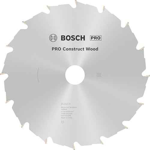 Bosch Accessories Lame de Scie Circulaire, 16 HB Dents, 30 mm d’Alésage, 2.8 mm Largeur de Coupe, 1.8 mm Épaisseur du Corps, 230 mm Diamètre Grey