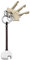 Georg Jensen New Schlüsselanhänger Elefant Aluminium Leder Riemen, Aluminium, Silber, 0,9 x 3,1 x 14,2 cm
