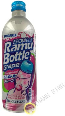 Sangaria Ramune Bottle Grape Flavour 500ml