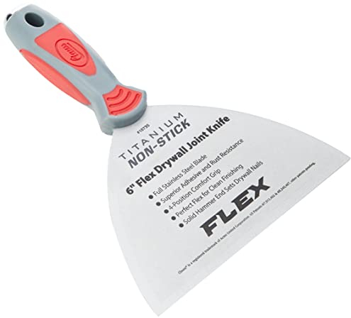 Spatola con snodo per cartongesso Clauss Titanium Non-Stick flessibile, 15,2 cm, 18735