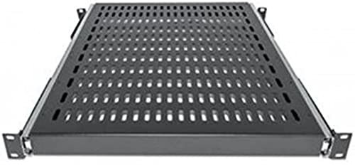 Intellinet 19 Inch Sliding Shelf, 1U, For 600 to 800 mm Depth Cabinets & Racks, shelf depth 350 mm, Black