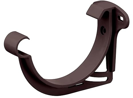 INEFA Stirnbretthalter Dachrinnenhalter halbrund NW125 / 125mm, Dunkelbraun Rinnenhalter aus PVC, Made in Germany