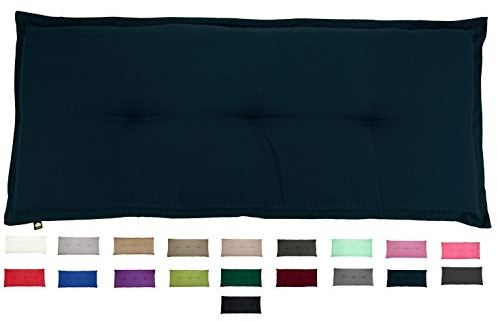 KOPU® Bankauflage Prisma Navy | Auflagen für Gartenbank | Blau Bank Auflagen 180 x 50 cm | 19 Einfache Farben | Dralon | Robuster Schaumstoff für zusätzlichen Komfort