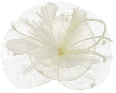 Bibi Mariage Coiffure Mariage Chapeau Mariage avec Voilette Pince à Cheveux Mariage Beret Mariage avec Voilette et Plume Décorée pour Mariage Cérémonie Fête Cocktail