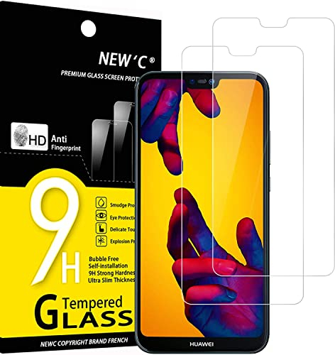 NEW'C 2 Stück für Huawei P20 lite, Nova 3e für Panzerglas, Frei von Kratzern, 9H Härte, HD Displayschutzfolie, 0.33mm Ultra-klar, Ultrabeständig