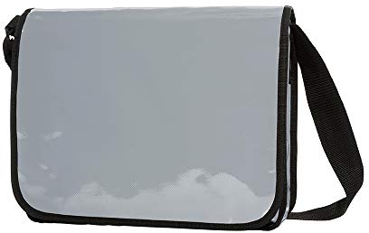 Messenger Bag aus LKW Plane Planentasche Kuriertasche mit Überwurf und optionalem Laptop Inlay Notebook Inlet in vielen Farben von notrash2003 (Silber)