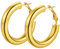 PROSTEEL Damen Hoop Ohrringe 18k vergoldet 5mm dicke Creolen 30mm Kreis Ohrringe trendiger Ohrschmuck Accessoire für Mutter Tochter