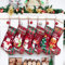2024 Nouveau Chaussette de Noël Personnalisé, Bas de Noël avec Nom Sac de Grand Bas de Noël Suspendu Cheminée Pour maison, les fêtes et la décoration, Il y a des Flocons de Neige, Lot de 1