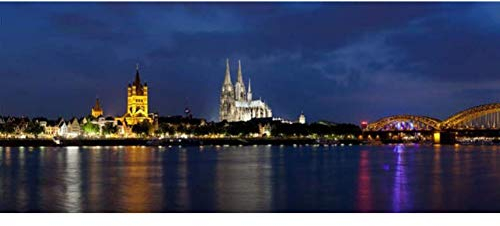 DIY 5D Voll Bohrer Diamant Malerei Kits Kölner Dom diamond painting Kristall Strass Stickerei gemälde Kreuzstich Kunsthandwerk für Home Wand-DecorRound Drill40x80cm