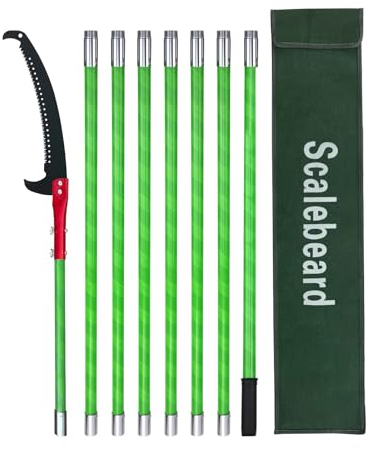 Scalebeard 26 Fuß Baum Trimmer Stange Manuelle Gartenschere Cutter Set Verlängerung Schneiden Baum Ast Gartengeräte Astschere Handstangen Sägen