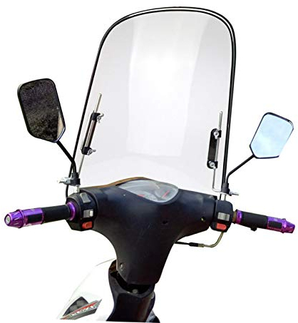 haohaiyo Windschild Motorrad Universeller PC Erweiterter Windschutzscheibe Universal Motorrad Windabweiser Spoiler,Bruchsicheres, Verbreiterte Kante, Für Motorräder, Elektroautos, Roller