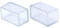 Flyshop 16 Stück 25 x 50mm PVC Stuhlbeinkappen Rechteckig, Schutzkappen für Stuhlbeine, Bodenschoner für Möbelbeine, Lärmreduzierung, Anti-Kratz-Stuhlsocken, Transparente Möbelfüße