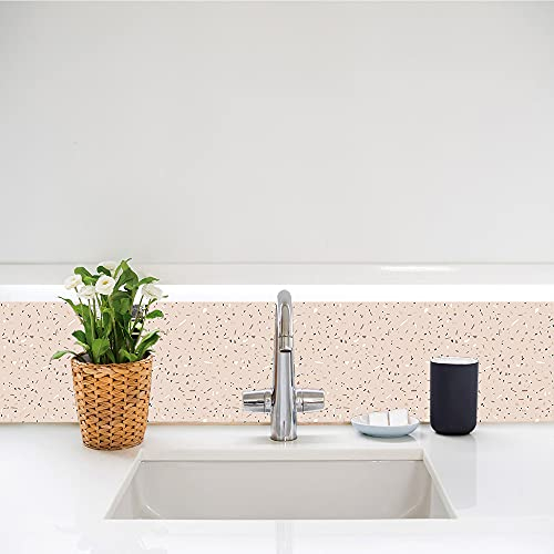 Fliesenaufkleber,10 Stück Terrazzo-Muster Simulation Fliesenaufkleber, Wohnküche und Wohnzimmerdekoration Wandaufkleber -15cm
