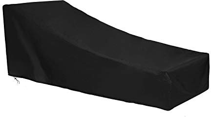 Abdeckung für Gartenmöbel Gartenliege Abdeckung Wasserdicht Gartenliege Schutzhülle 600D Oxford-Gewebe Anti-UV mit Wasserdichter Streifen und 4 Winddichte Schnalle (200x75x40/70cm)