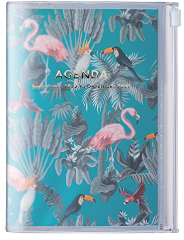 MARK'S 2022/2023 Taschenkalender A6 vertikal, Storage it, Jungle, Turquoise: Von September 2022 bis Dezember 2023