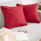Blumtal 2er Set Kissenbezug 45x45 cm Rot – Kord Kissenhülle mit verstecktem Reißverschluss, weiche Cord Kissenbezüge - für Deko-Kissen Polster Sofakissen Zierkissen & Couchkissen