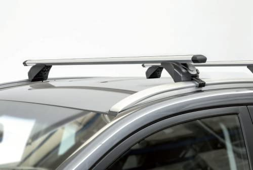 Dachträger kompatibel mit Opel Mokka K39 Skiträger - nur für geschlossene Schienen - Diebstahlsicherung - zugelassen - Tragkraft 90 kg - Aluminium