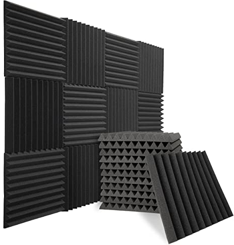 sunnypillow 1 Stück Akustikschaumstoff Akustikschaum 50 x 50 x 2,5cm - Schallschutzmatte zur effektiven Akustik Dämmung - Absorber Schalldämmung Wand, Schallschutz Schaumstoff, soundproof panels
