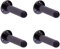 HANDLEZONE® 4 Pack 75mm / 3 inch Projecting Skirting Or Wall Mounted Door Stop - Black Nickel