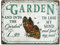 Daisen Art Garten Blechschild Into The Garden I Go to Lose My Mind and Find My Soul Metall Blechschild-Retro Schild für Wohnzimmer, Garten und Balkon