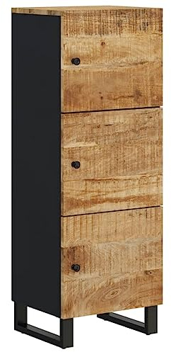 vidaXL Buffet avec 3 Portes 40x33x110 cm Bois Massif manguier et Fer