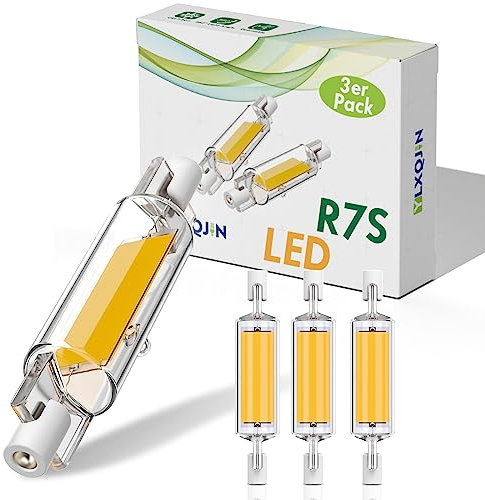 YLXQJIN R7S LED 78mm Dimmable 10W, Remplace Ampoules Halogènes 80W, 800LM, AC/DC 220-240V (3pcs Blanc Naturel)