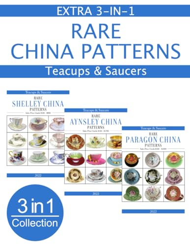 Extra 3-in-1 Collection - Rare China Patterns For Paragon Aynsley Shelley: 3 Teacups & Saucers 2022 Online Sales Price Guides in 1 Book with prices from US$100 to US$2000
