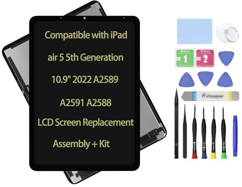 Daplinno Sostituzione dello schermo LCD da 10,9 pollici compatibile con iPad air 5 5a generazione 2022 A2589 A2591 A2588 Display LCD Assembly e vetro Touch Digitizer Kit di riparazione premium