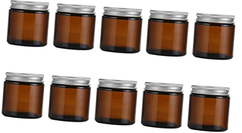 Operitacx 10 Piezas Taza De Vela Velas De Cristal Tanque De Terrario Vaso De Cristal Hacer Velas Taza Vacia Haciendo Cera Vaso Vacio Vela De Cristal Vaso Vacio Vidrio Tapa De Aluminio