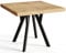 Quadratischer Esszimmertisch RICO, ausziehbarer Tisch, Größe: 110-210X110X77 cm, Wohnzimmertisch Farbe: Lancelot, mit Holzbeinen in Farbe Schwarz