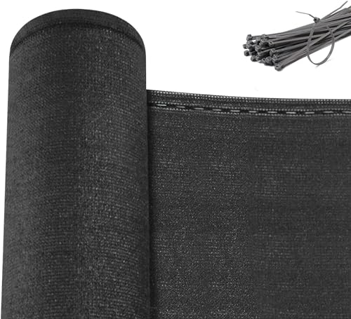 WOLTU Brise Vue, Clôture Jardin Extérieure en HDPE 280g/m², Brise Vue Jardin, Filet Occultant, Protection Contre Soleil, Vent, UV, Résistant aux Intempéries, 1x10 m, Anthracite