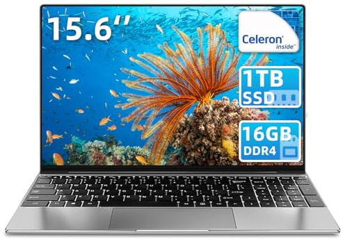 iSTYLE Ordinateur Portable 15 Pouces Windows 10, Office 365, 16 Go RAM 1 to SSD Notebook Laptop, Intel Quad-Core Jusqu'à 2.9Ghz, PC Portable avec WiFi, BT, USB, HDMI, Clavier Rétro-éclairé
