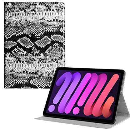 HBYLEE Python Pattern - Custodia a portafoglio per tablet Apple iPad Pro 12,9 (2022), 6th Gen, in pelle, con funzione sleep/wake