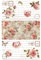 Peacoblue UV DTF Rub-On Transferfolie Möbel-Sticker Vintage Brief und Blume Muster 15x30cm, 3 Stk. Wasserfeste Deko-Transferaufkleber für Möbel Gläser Porzellan Wäscheschränke Kommoden Holz Kunststoff