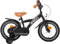 AMIGO Thunder - Kinderfahrrad Jungen - 14 Zoll - Mit Rucktrittbremse und V-Brake und Stützräder - ab 3-5 Jahr - Schwarz/Weiß