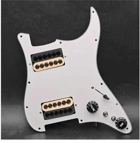 Pre-wired für E-Gitarre Pickguard HH Coil Splitting Pickguard HH Gitarren-Pickguard Loaded Prewired Scratchplate 11-Schraube(2)