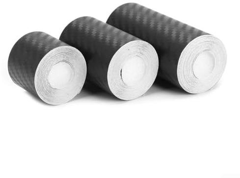 Adesivo in fibra di carbonio per auto, 3 cm, 5 cm, 7 cm, 10 cm di larghezza, impermeabile, striscia protettiva antigraffio (10 cm)