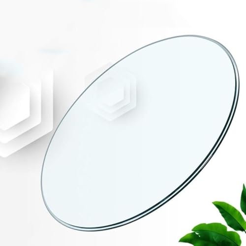 BVDHASDBT Plateau de table rond en verre trempé, diamètre 380-800 mm, plateau rond en verre pour table à manger, table basse ou table de jardin (80 cm)