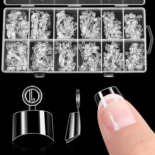 600Pcs Short Square Nail Tips Half Cover Square Acrylic Nails Tips Extra Short Clear Fake Nails Clear False Short Artificial Tips for Manicure with Box