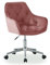 JaHECOME Bürostuhl aus Samt, höhenverstellbarer Konferenzstuhl, Drehbarer Computerstuhl mit Armlehne und Schaumstoffpolsterung für Home Office, Büro (1, Rosa)