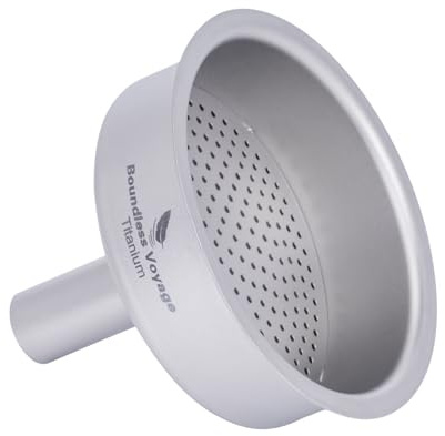 Boundless Voyage Titanium Mini Funnel Flagon Accessories Multi-use Kitchen Funnel for Transferring Liquid, Fluid, Cooking Oils, Jam & Powder Ti3076D
