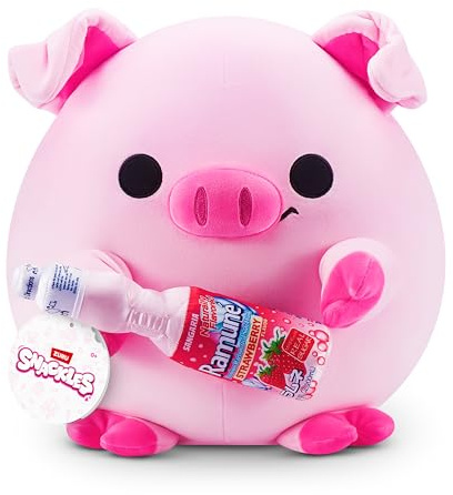 SNACKLES-CORE Licensed-Series 3-Plush 14 Piggy with Sangaria Strawberry Ramune