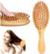 Madam, Bambus-Haarbürste, natürliche Holzbürste für Damen, Paddel-Entwirrungsbürste für Massage/trockenes/lockiges/dickes/dünnes/glattes Haar (mitteloval)