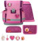 Belmil Classy Plus Schulranzen Set 6-teilig mit extra Schlüsselanhänger (405-78AG/S/K) (Rosie Hearts)