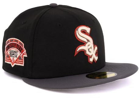 New Era Cap 59FIFTY Herren Basecap MLB Limited Edition (Chicago White Sox, schwarz/grau, 7 1/4)